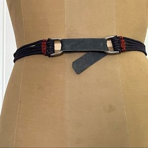 Vintage Rope Belt with Silver Buckle